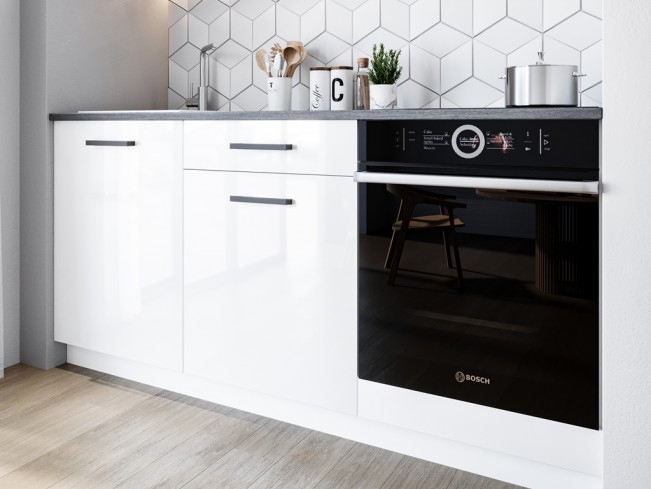 Kuchnia Leto 1 biały połysk 180 cm