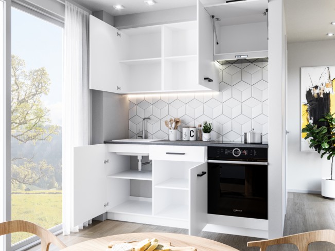 Kuchnia Leto 1 biały połysk 180 cm