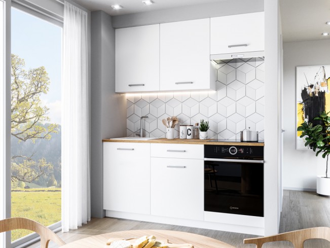 Kuchnia Leto 2 biały mat 180 cm