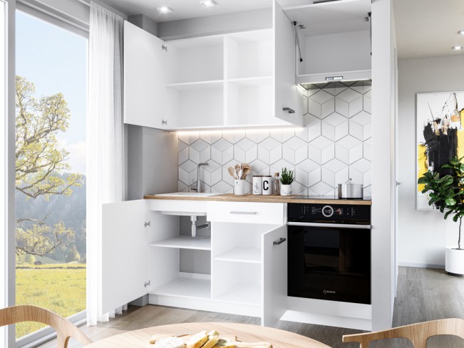 Kuchnia Leto 2 biały mat 180 cm