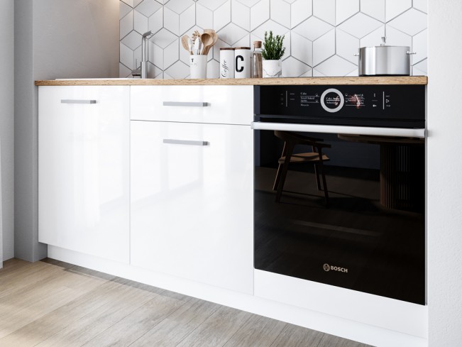 Kuchnia Leto 2 biały połysk 180 cm