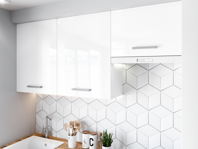 Kuchnia Leto 2 biały połysk 180 cm