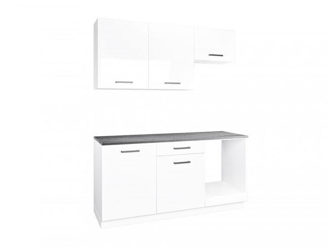 Kuchnia Leto 1 biały połysk 180 cm