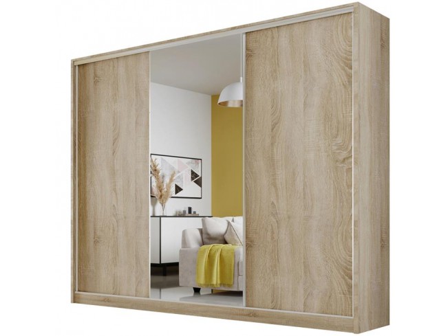 Szafa przesuwna Meblo 1 sonoma 270 cm - widok z przodu