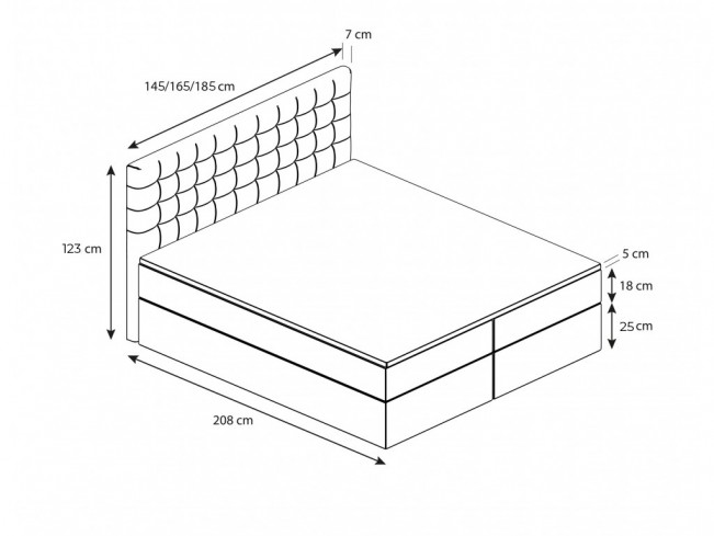 Łóżko kontynentalne Nori 140 Kronos 27 brudny róż