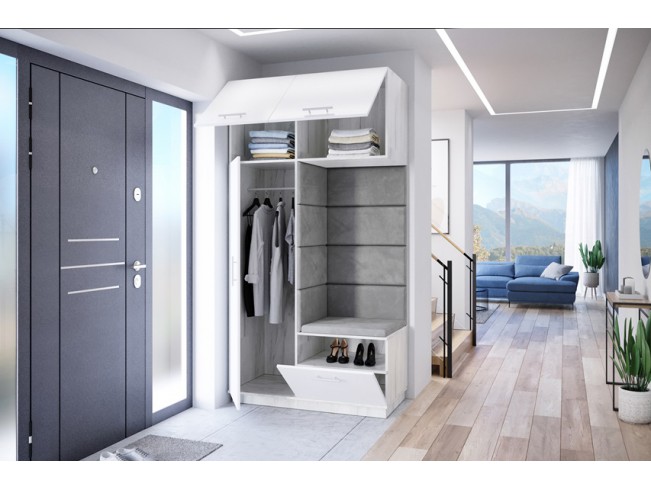 Szafa garderoba Milo 4 biały/mat 120 cm