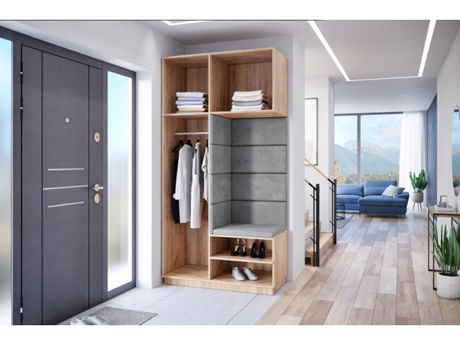 Szafa garderoba Milo 4 złoty/mat 120 cm