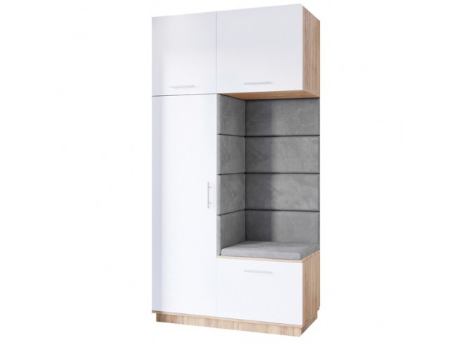 Szafa garderoba Milo 4 120 złoty mat - widok ogólny