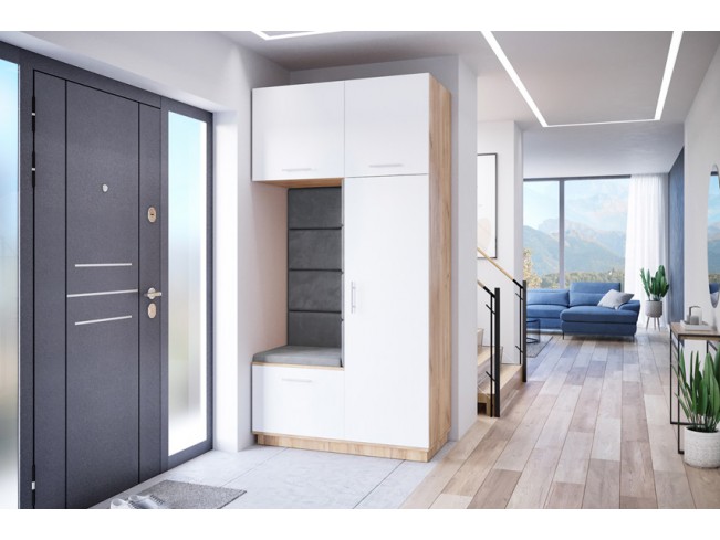 Szafa garderoba Milo 4 złoty/mat 120 cm