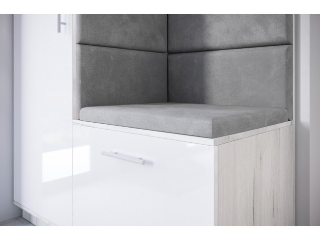 Szafa garderoba Milo 4 biały/połysk 120 cm