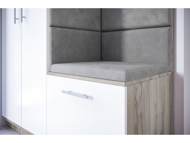 Szafa garderoba Milo 4 szary/mat 150 cm