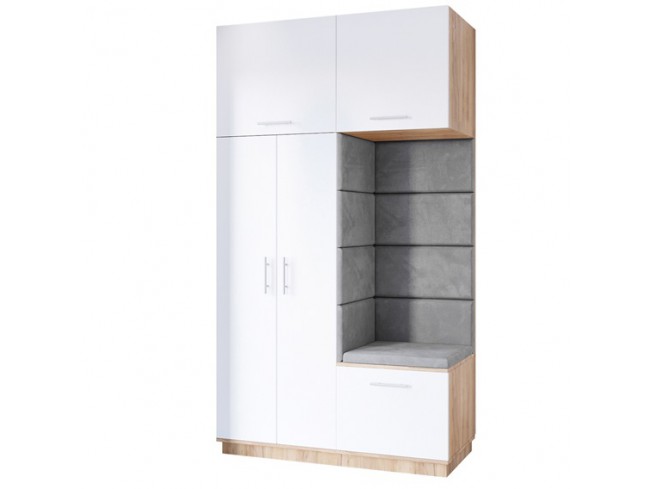 Szafa garderoba Milo 4 złoty mat 150 cm - widok z przodu