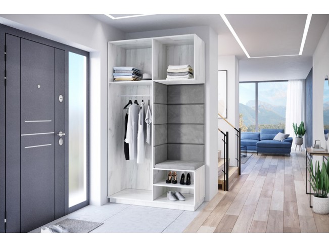 Szafa garderoba Milo 4 biały/połysk 150 cm