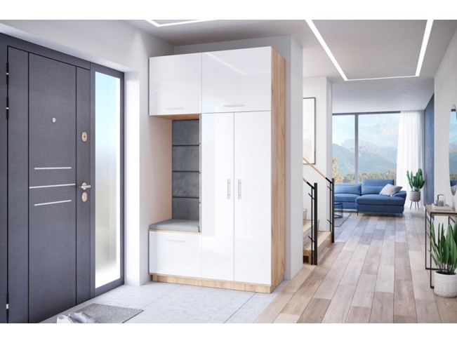 Szafa garderoba Milo 4 złoty/połysk 150 cm