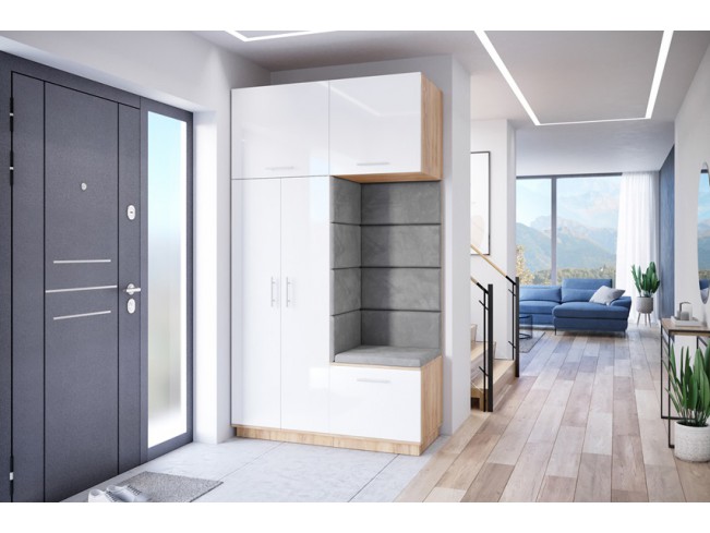 Szafa garderoba Milo 4 złoty/połysk 150 cm