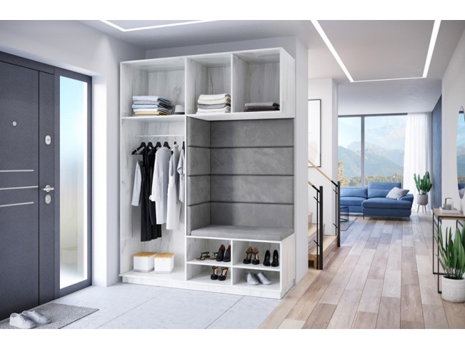 Szafa garderoba Milo 4 biały/mat 180 cm