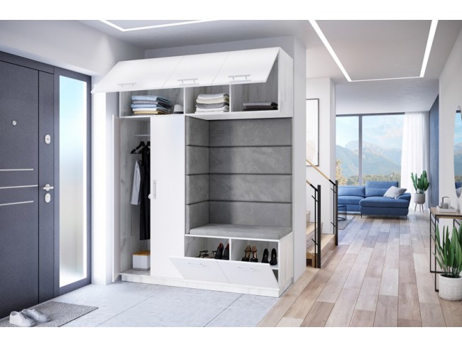 Szafa garderoba Milo 4 biały/mat 180 cm