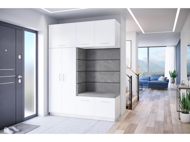 Szafa garderoba Milo 4 biały/mat 180 cm