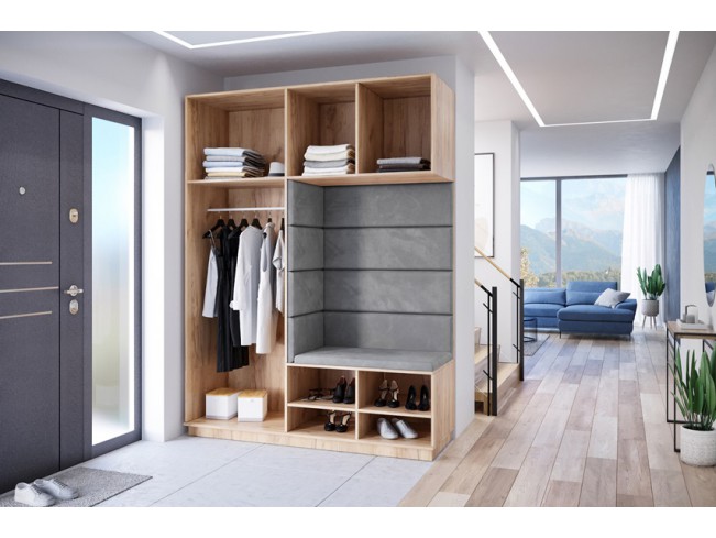 Szafa garderoba Milo 4 złoty/mat 180 cm