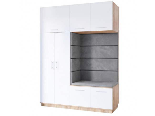 Szafa garderoba Milo 4 złoty mat 180 cm - widok ogólny