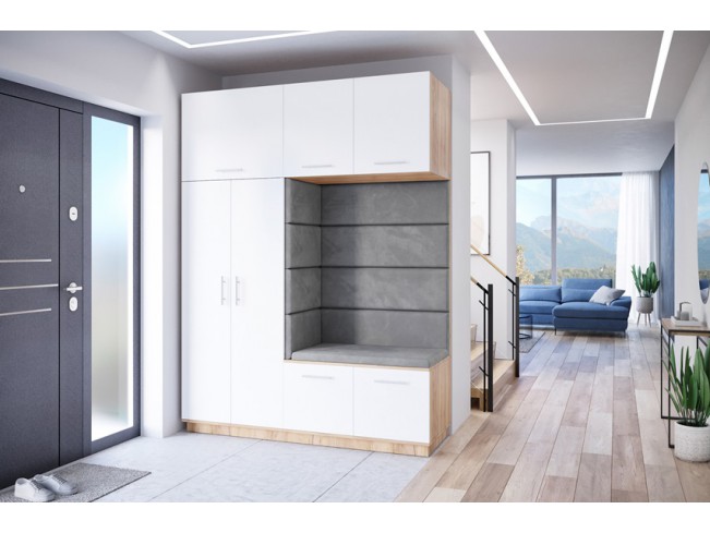 Szafa garderoba Milo 4 złoty/mat 180 cm