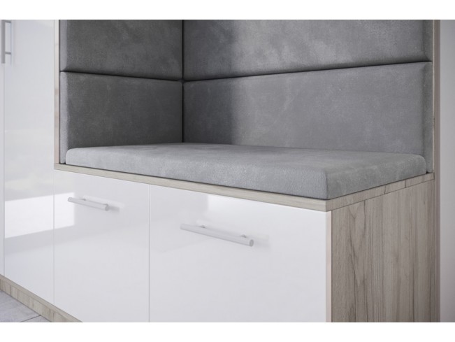 Szafa garderoba Milo 4 szary/połysk 180 cm