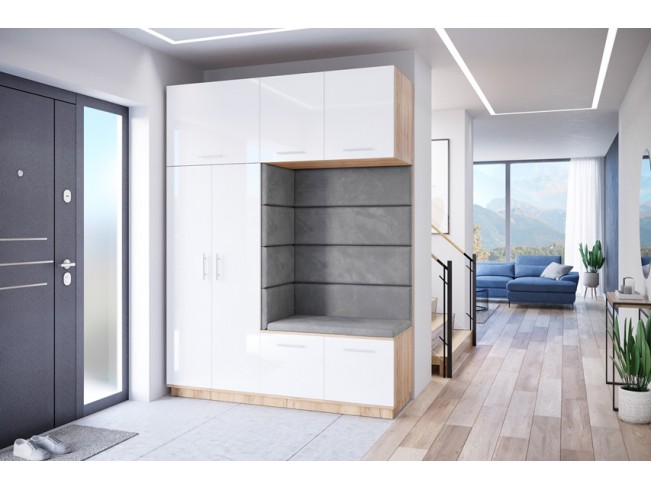 Szafa garderoba Milo 4 złoty/połysk 180 cm