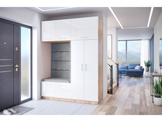 Szafa garderoba Milo 4 złoty/połysk 180 cm