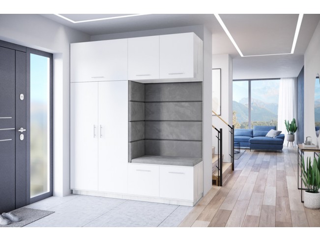 Szafa garderoba Milo 4 biały/mat 200 cm