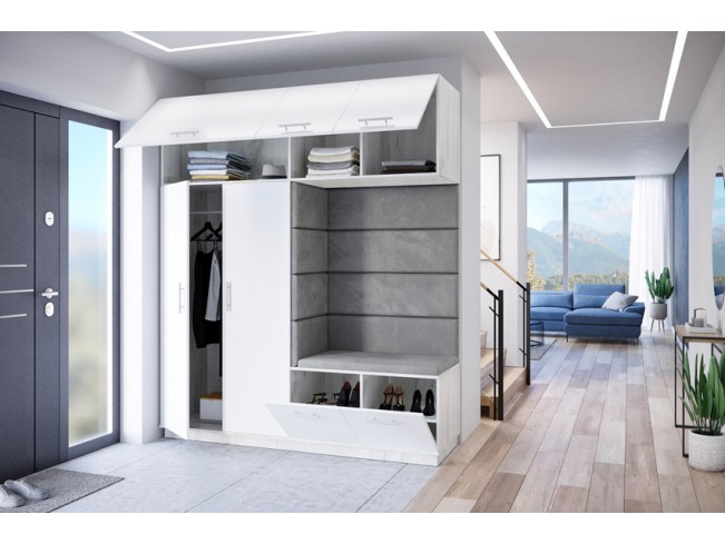 Szafa garderoba Milo 4 biały/mat 200 cm