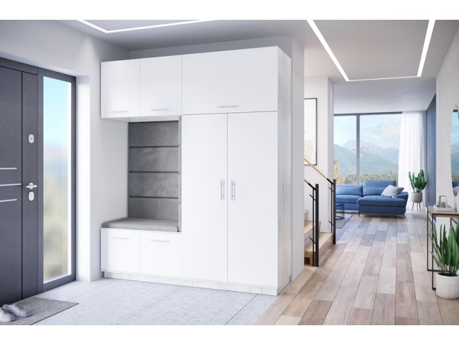 Szafa garderoba Milo 4 biały/mat 200 cm