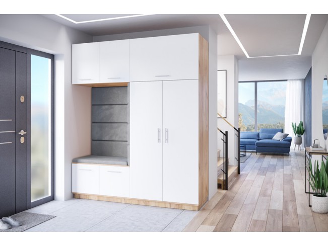 Szafa garderoba Milo 4 złoty/mat 200 cm