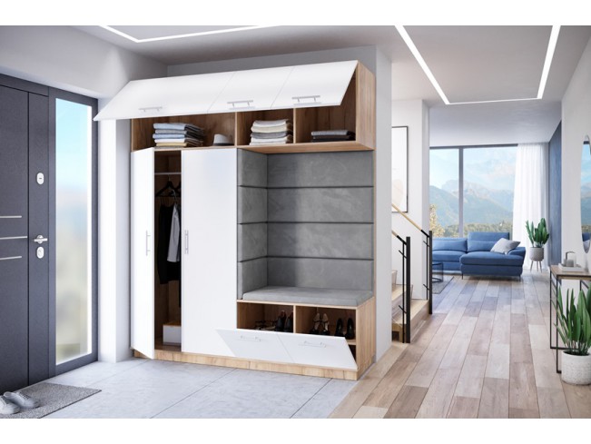 Szafa garderoba Milo 4 złoty/mat 200 cm