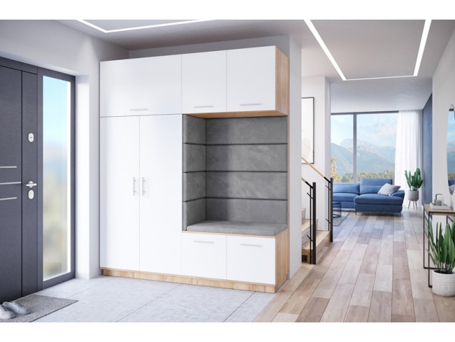 Szafa garderoba Milo 4 złoty/mat 200 cm