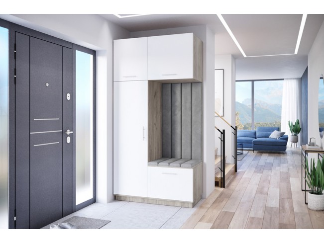 Szafa garderoba Milo 5 szary/mat 120 cm