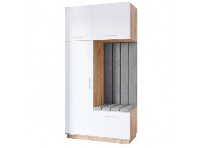 Szafa garderoba Milo 5 złoty mat 120 cm - widok ogólny