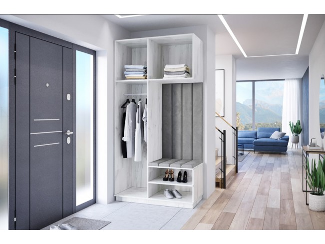 Szafa garderoba Milo 5 biały/połysk 120 cm