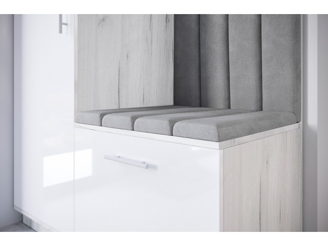 Szafa garderoba Milo 5 biały/połysk 120 cm