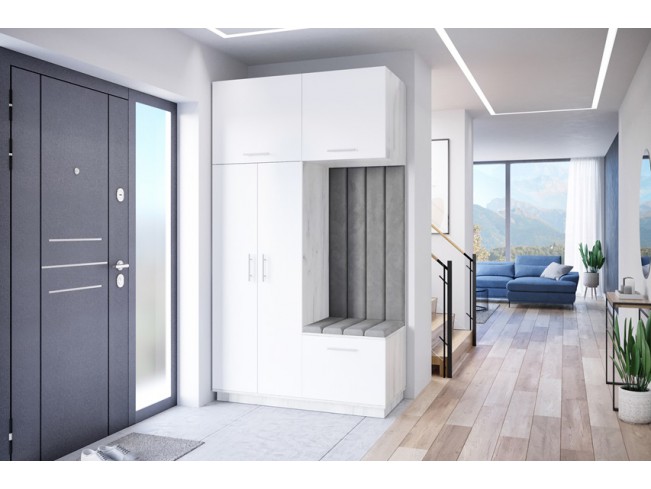 Szafa garderoba Milo 5 biały/mat 150 cm