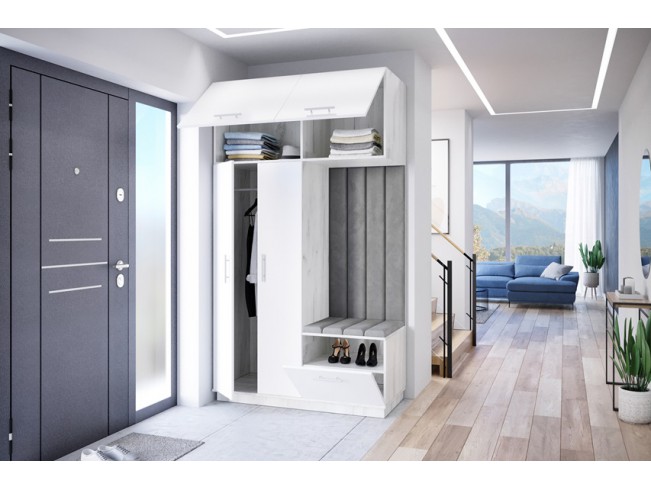 Szafa garderoba Milo 5 biały/mat 150 cm