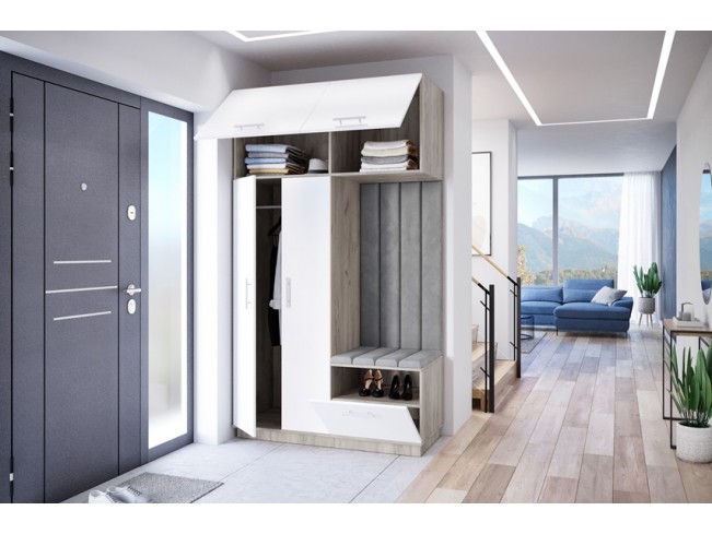 Szafa garderoba Milo 5 szary/mat 150 cm