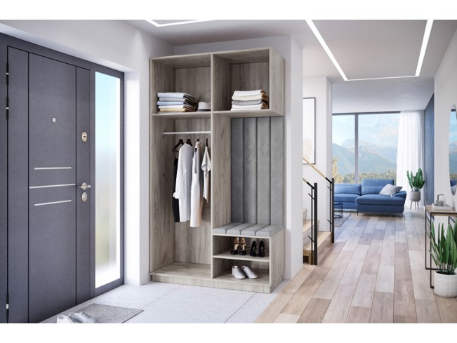 Szafa garderoba Milo 5 szary/mat 150 cm