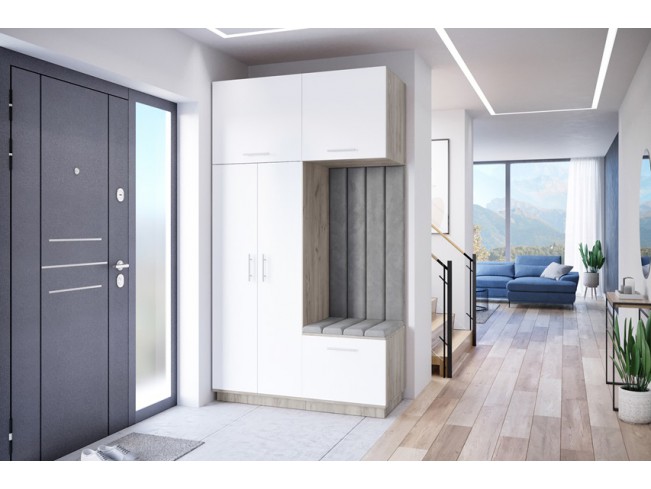 Szafa garderoba Milo 5 szary/mat 150 cm