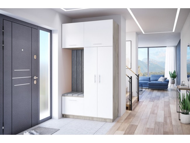 Szafa garderoba Milo 5 szary/mat 150 cm