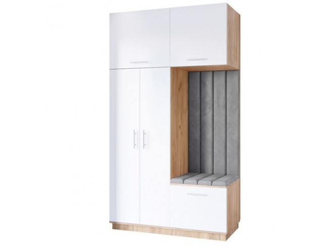 Szafa garderoba Milo 5 150 złoty mat - widok ogólny