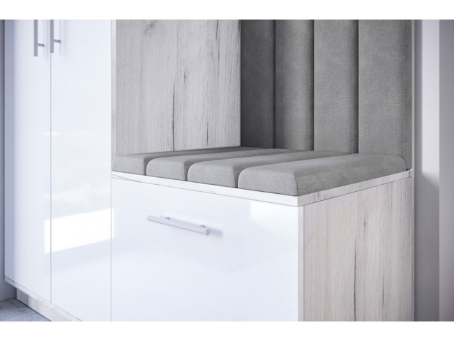 Szafa garderoba Milo 5 biały/połysk 150 cm