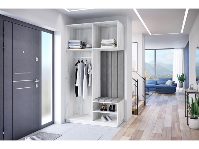 Szafa garderoba Milo 5 biały/połysk 150 cm