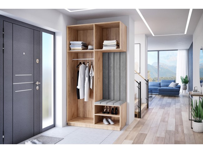 Szafa garderoba Milo 5 złoty/połysk 150 cm