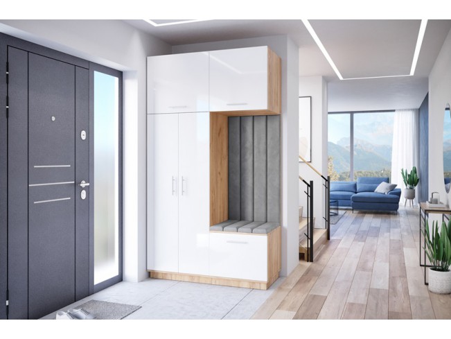 Szafa garderoba Milo 5 złoty/połysk 150 cm