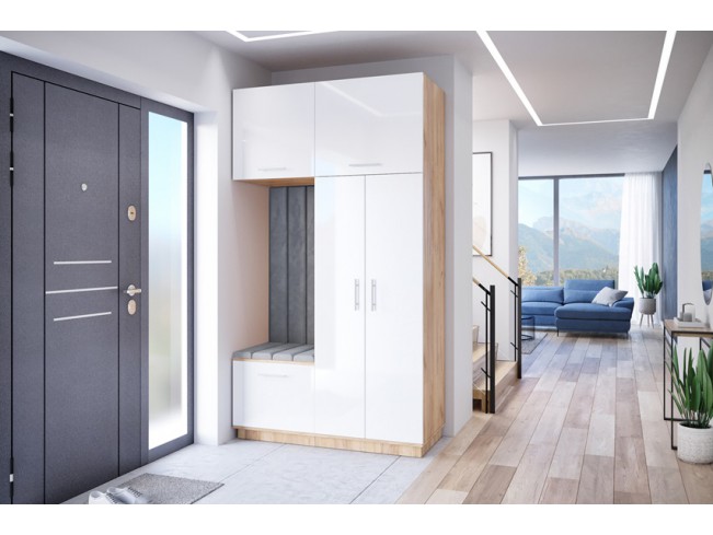 Szafa garderoba Milo 5 złoty/połysk 150 cm